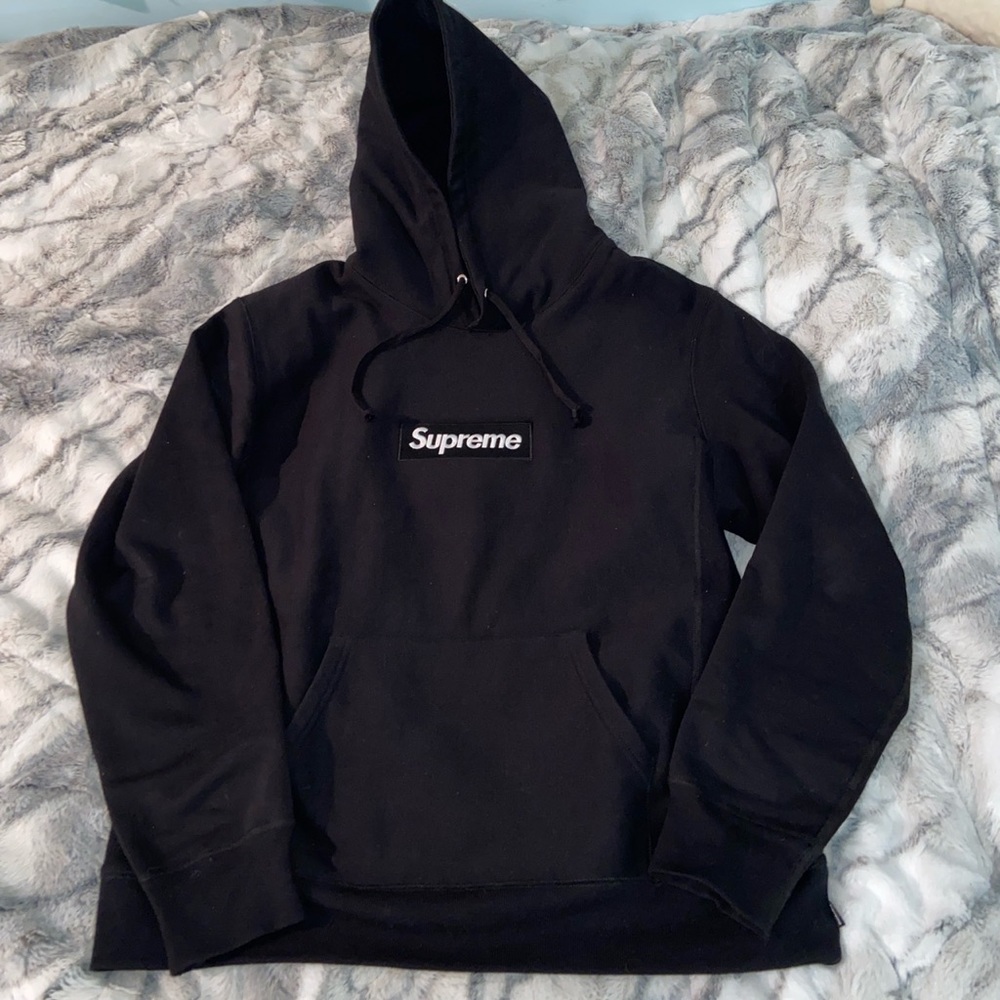 supreme box logo hoodie size large